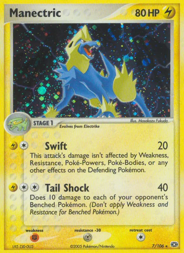 Manectric #7 EX Emerald Pokemon card