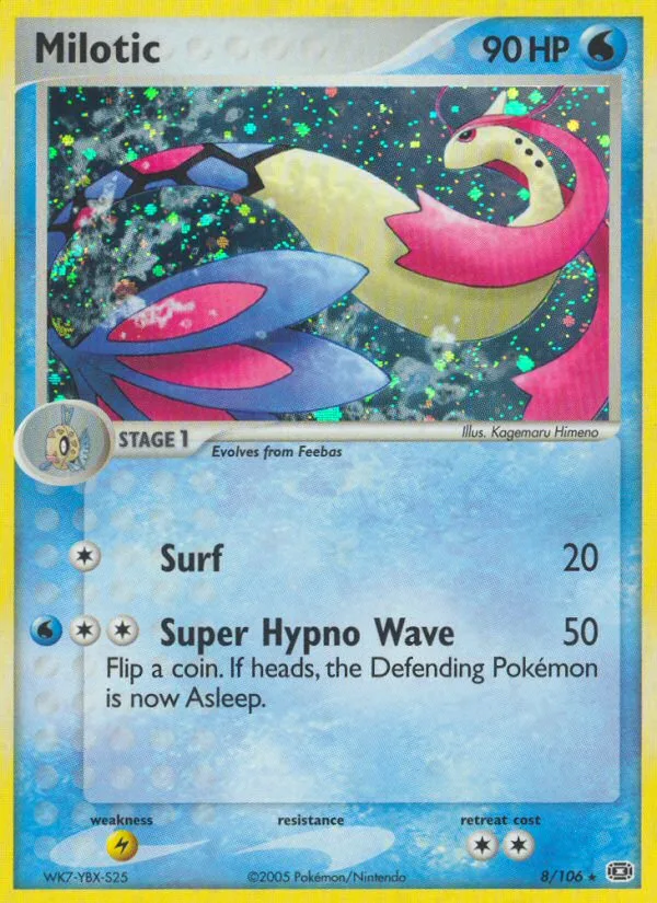 Milotic #8 EX Emerald Pokemon card