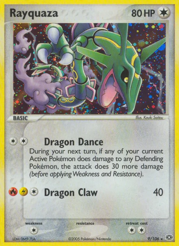 Rayquaza #9 EX Emerald Pokemon card