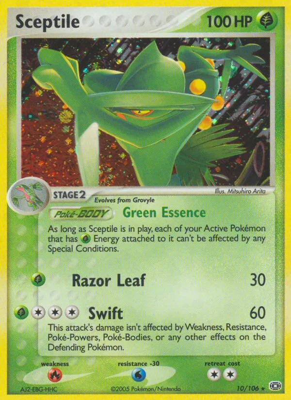 Sceptile #10 EX Emerald Pokemon card
