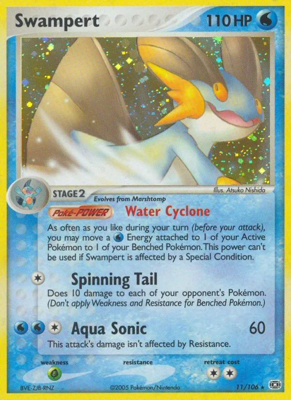 Swampert #11 EX Emerald Pokemon card