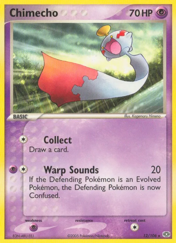 Chimecho EX Emerald card