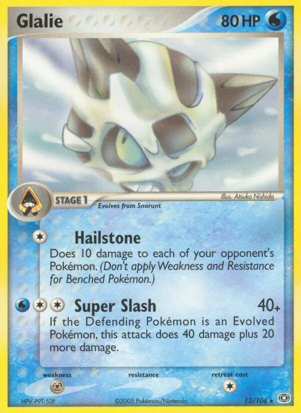 Glalie #13 EX Emerald Pokemon card