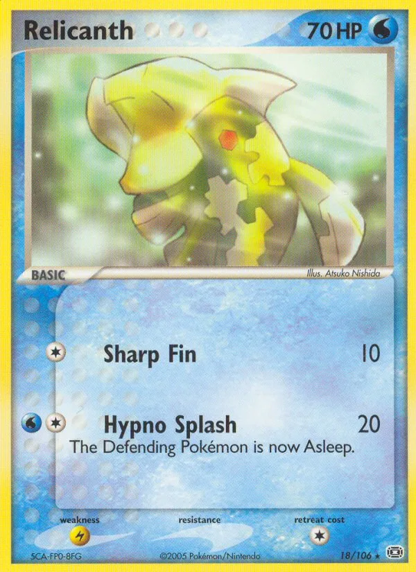 Relicanth #18 EX Emerald Pokemon card
