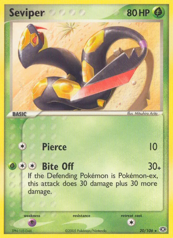 Seviper #20 EX Emerald Pokemon card
