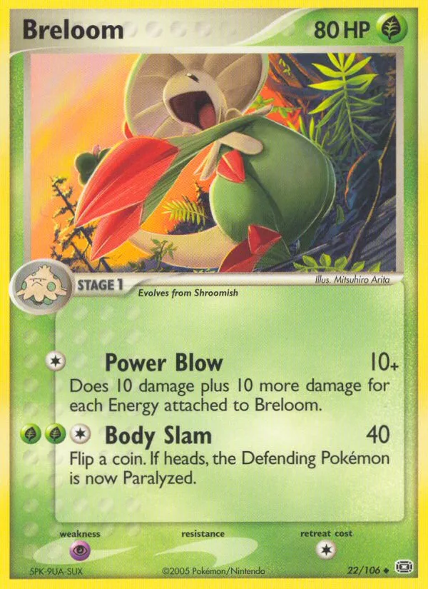Breloom #22 EX Emerald Pokemon card