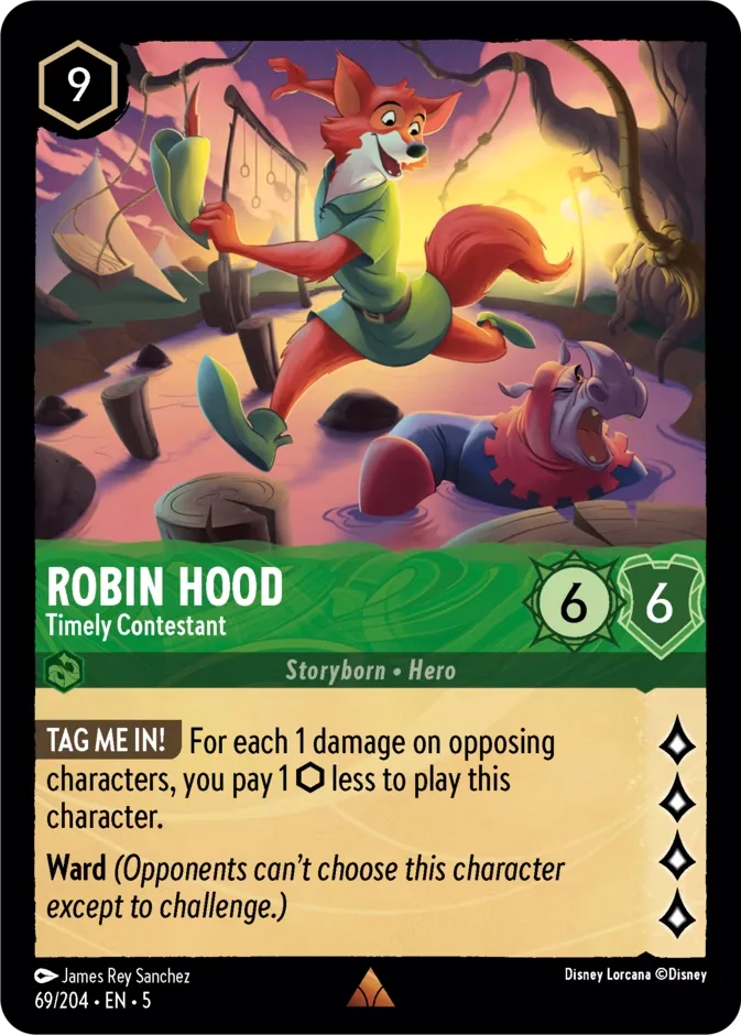 Robin Hood #69 Shimmering Skies Disney Lorcana card