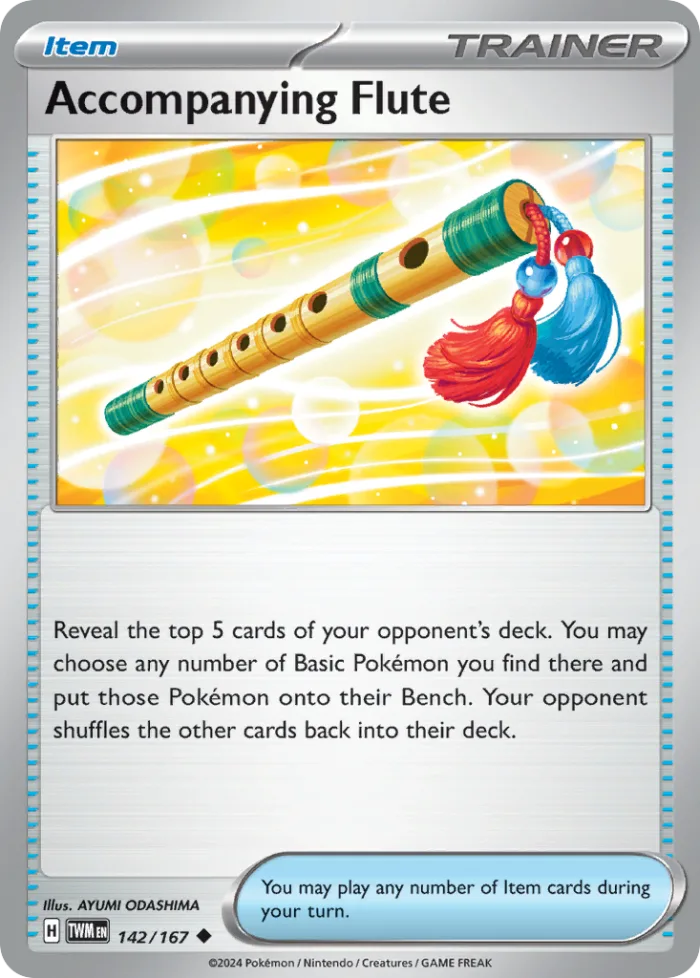 Accompanying Flute #142 Twilight Masquerade Pokemon card