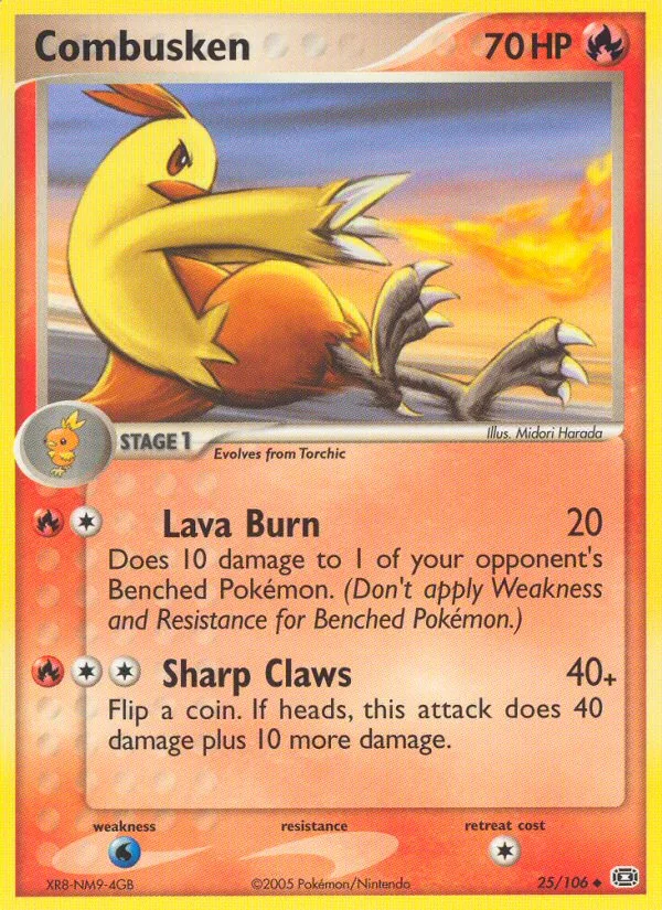 Combusken EX Emerald card