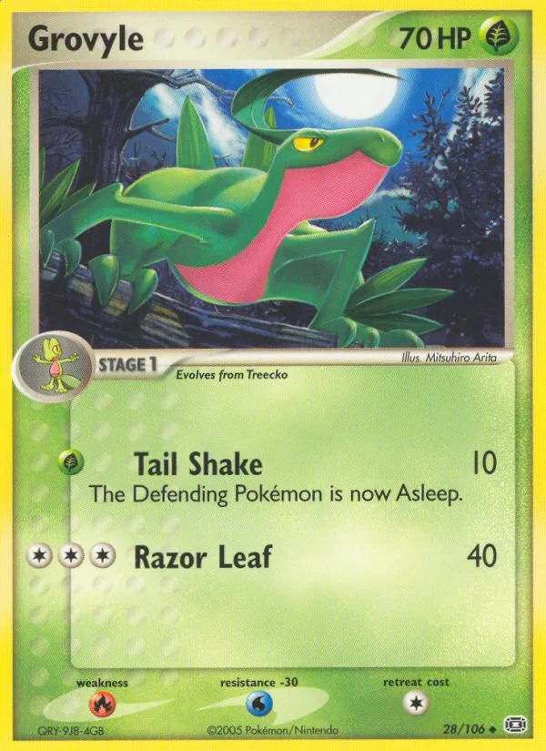 Grovyle EX Emerald card