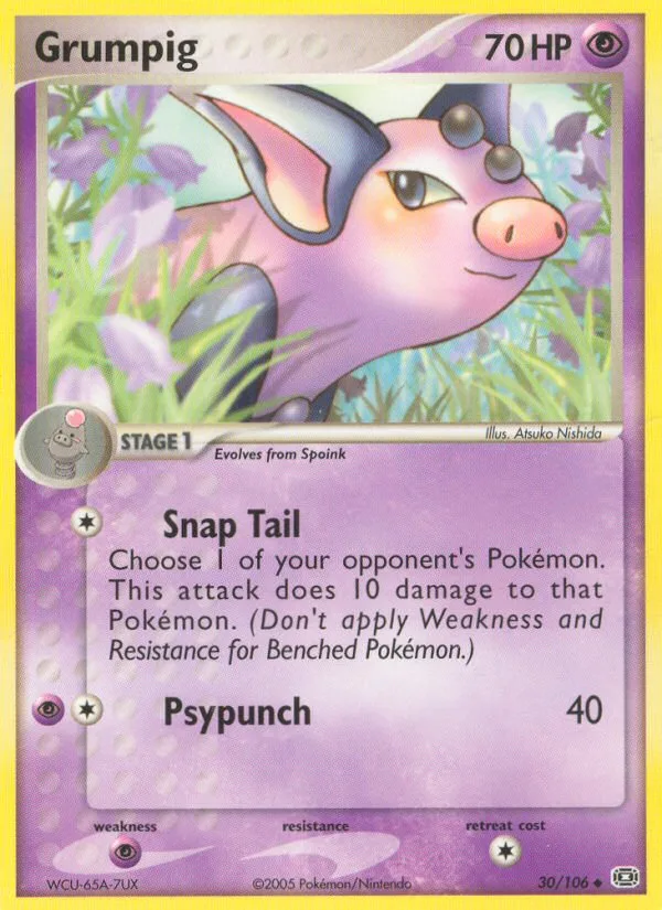Grumpig #30 EX Emerald Pokemon card