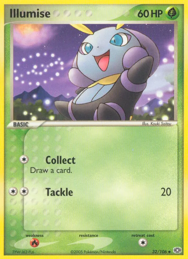 Illumise #32 EX Emerald Pokemon card