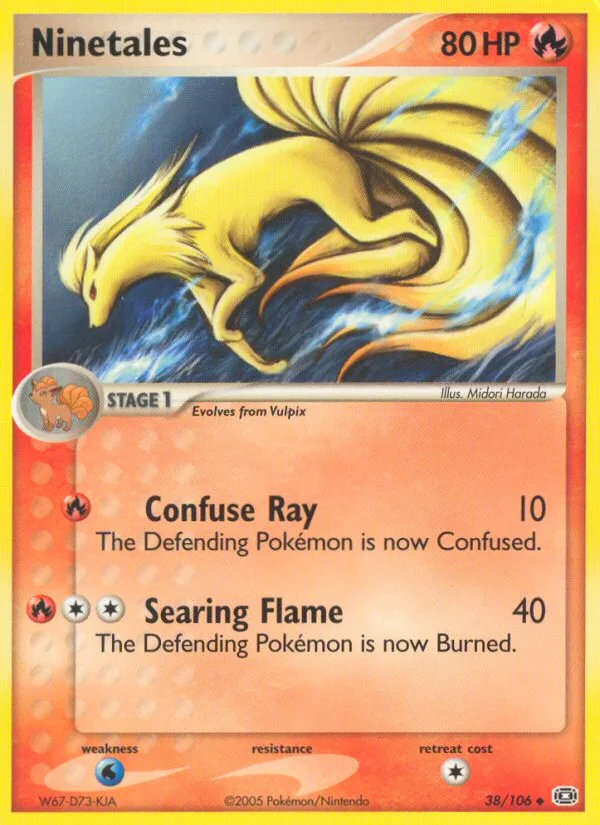 Ninetales #38 EX Emerald Pokemon card