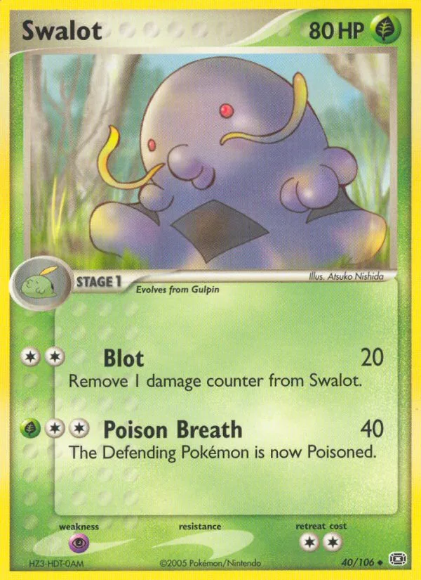 Swalot EX Emerald card