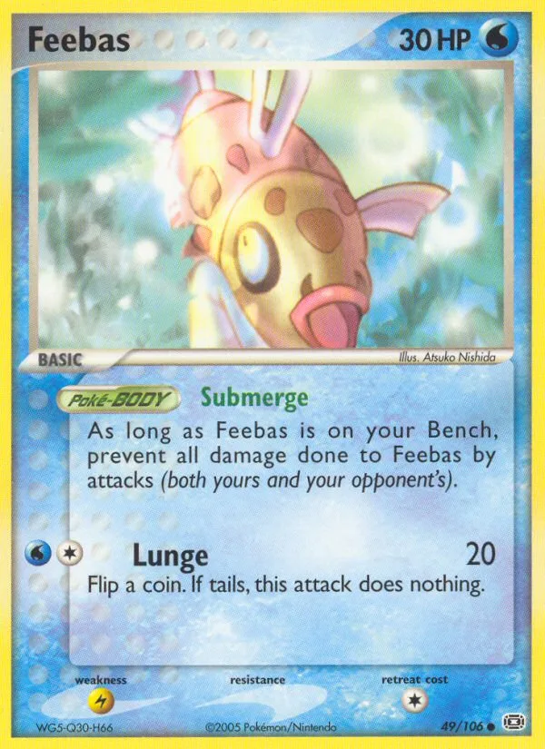Feebas #49 EX Emerald Pokemon card