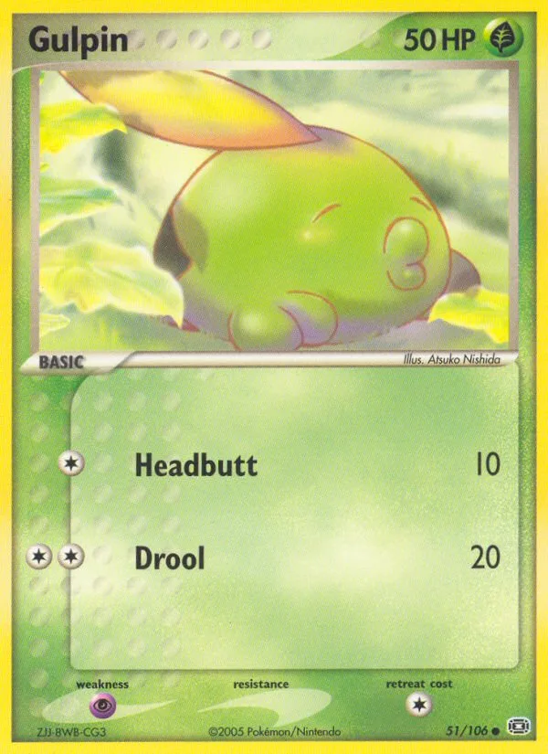 Gulpin EX Emerald card