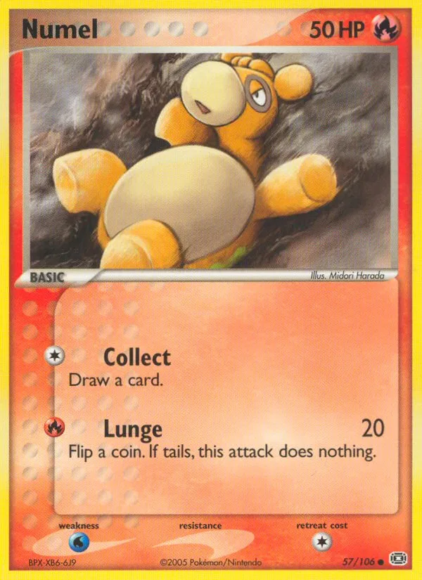 Numel #57 EX Emerald Pokemon card