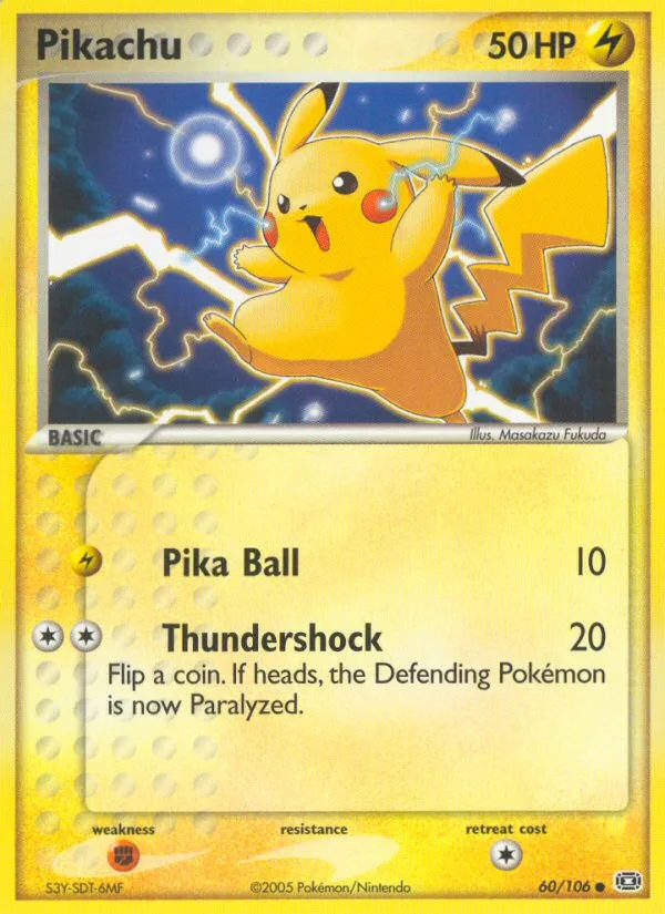 Pikachu #60 EX Emerald Pokemon card
