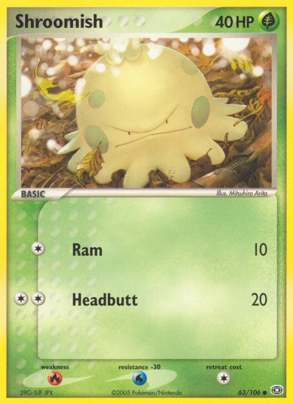 Shroomish EX Emerald card
