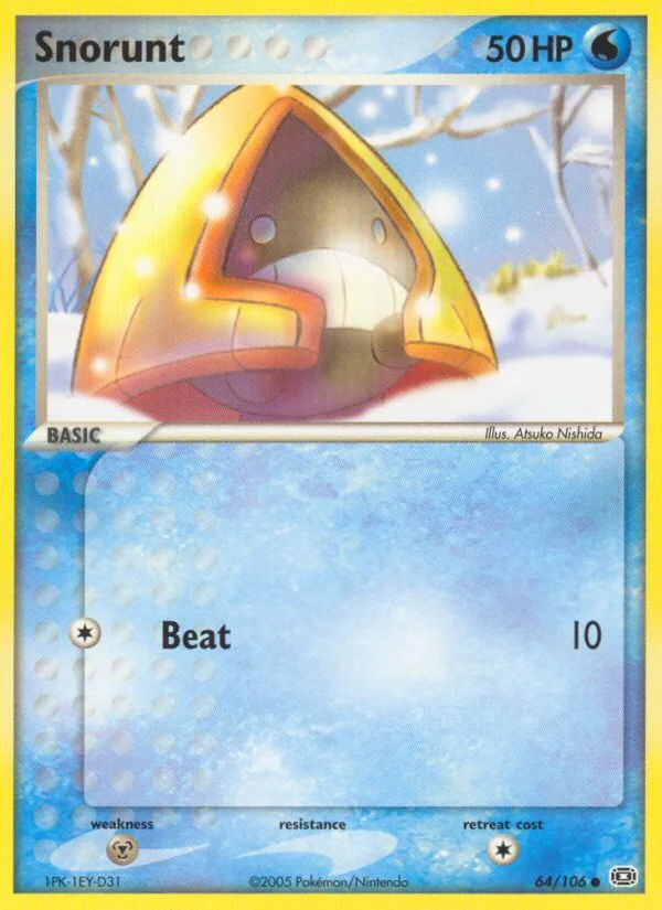 Snorunt #64 EX Emerald Pokemon card
