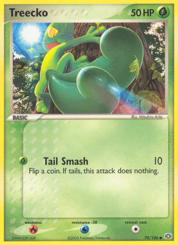 Treecko #70 EX Emerald Pokemon card