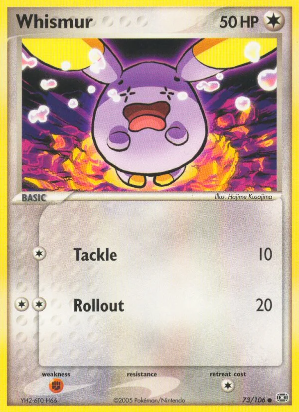 Whismur #73 EX Emerald Pokemon card