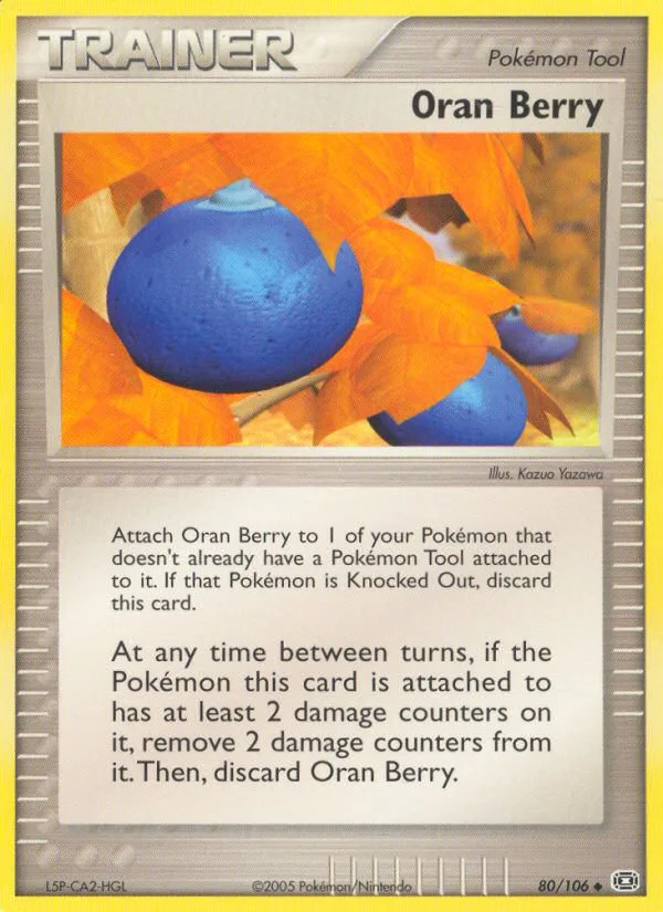 Oran Berry #80 EX Emerald Pokemon card