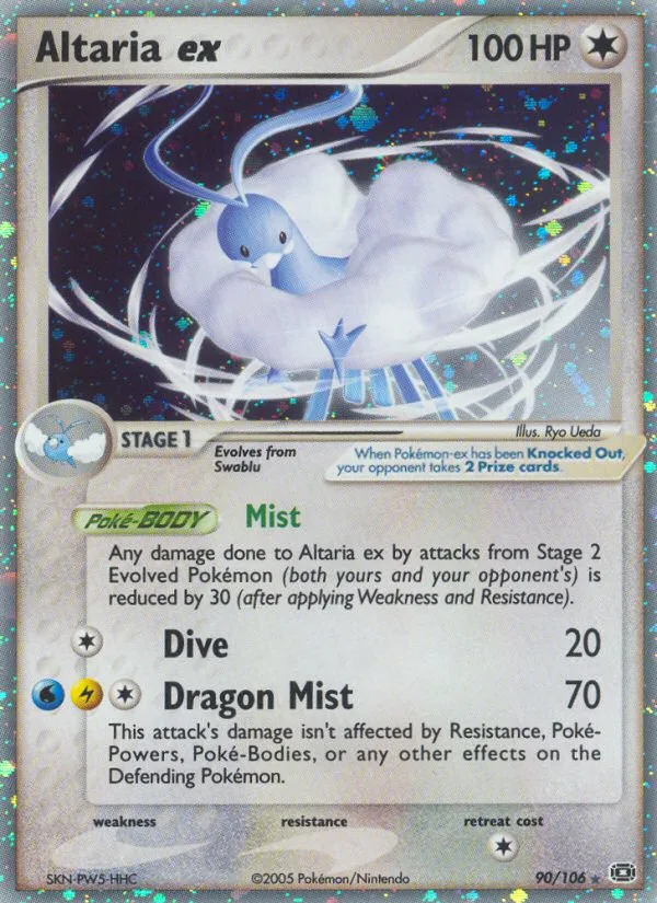 Altaria ex #90 EX Emerald Pokemon card
