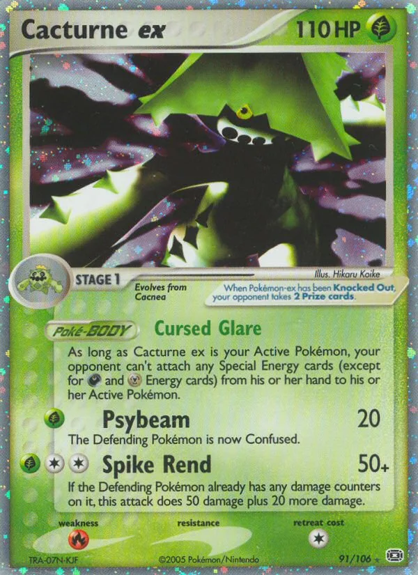 Cacturne ex #91 EX Emerald Pokemon card