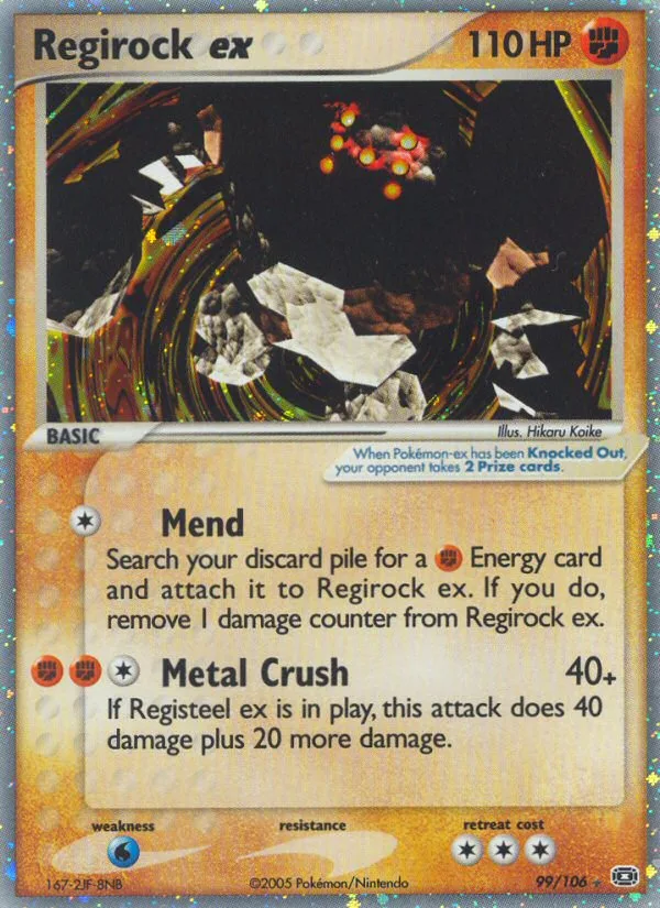 Regirock ex #99 EX Emerald Pokemon card