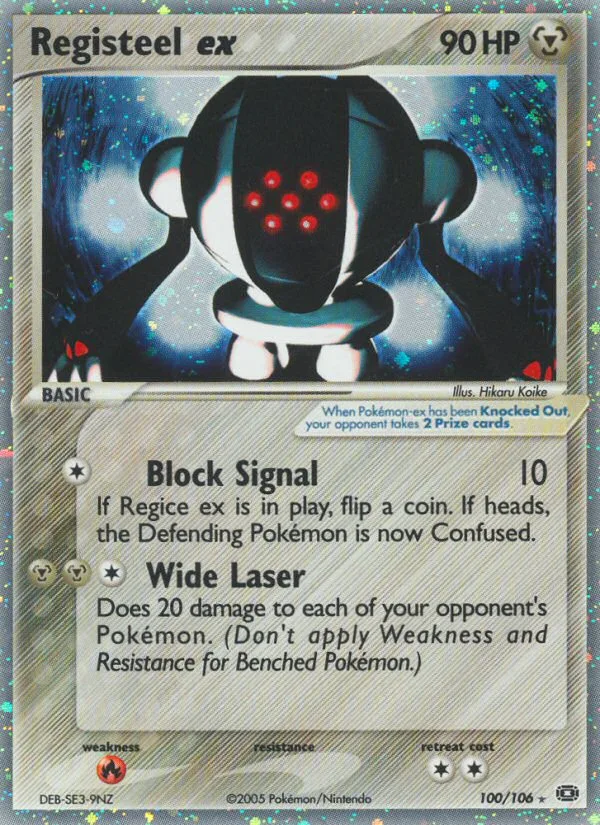 Registeel ex #100 EX Emerald Pokemon card