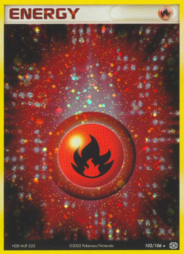 Fire Energy #102 EX Emerald Pokemon card