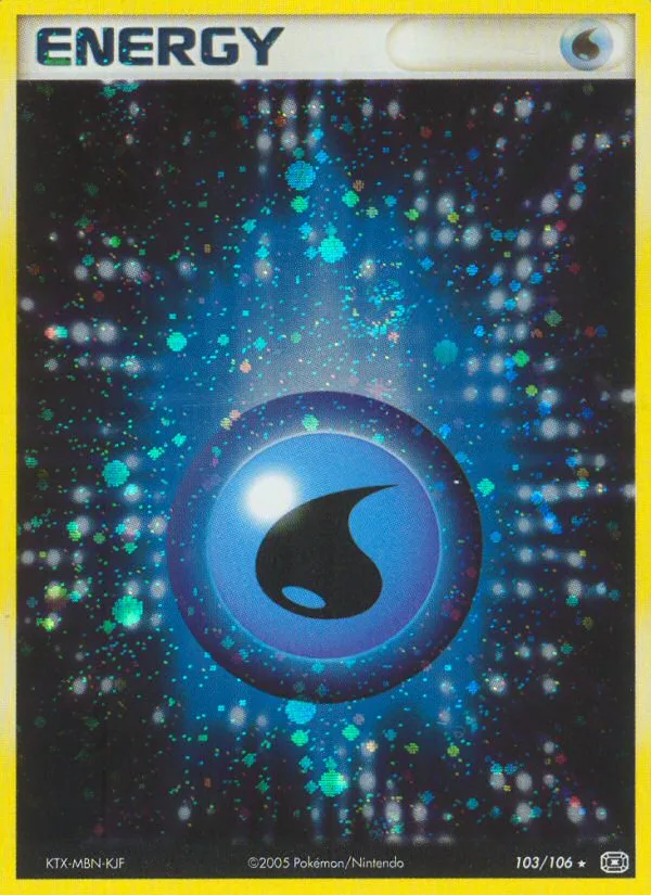 Water Energy #103 EX Emerald Pokemon card