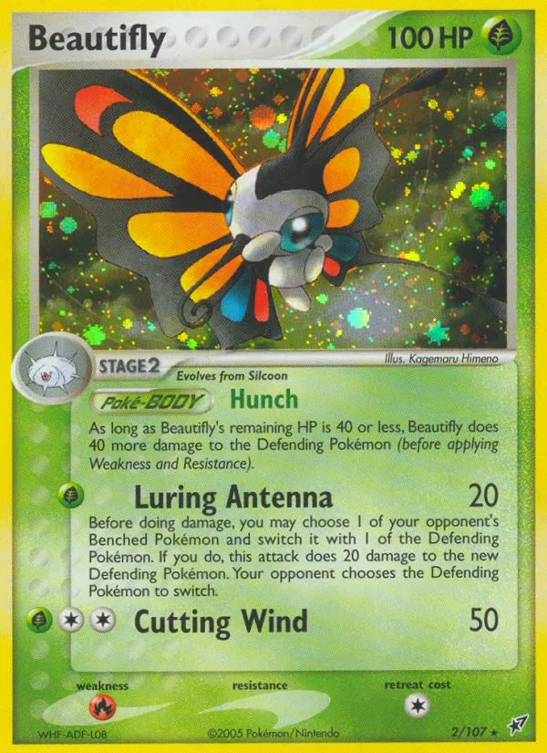 Beautifly #2 EX Deoxys Pokemon card