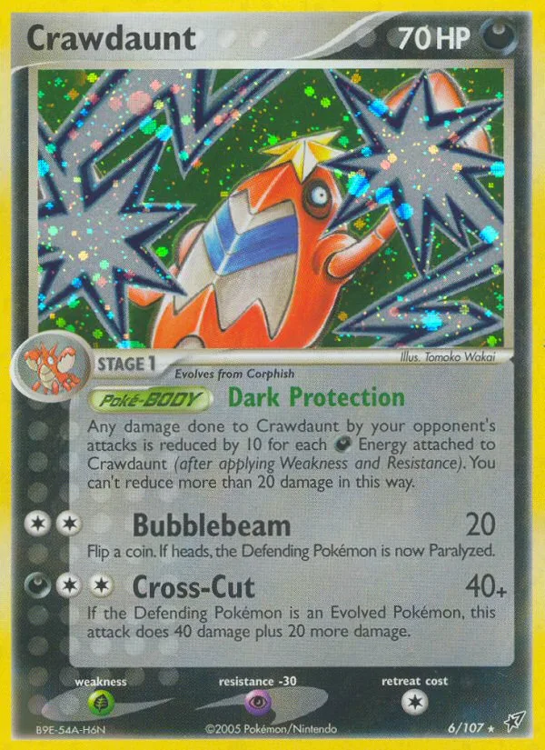 Crawdaunt #6 EX Deoxys Pokemon card
