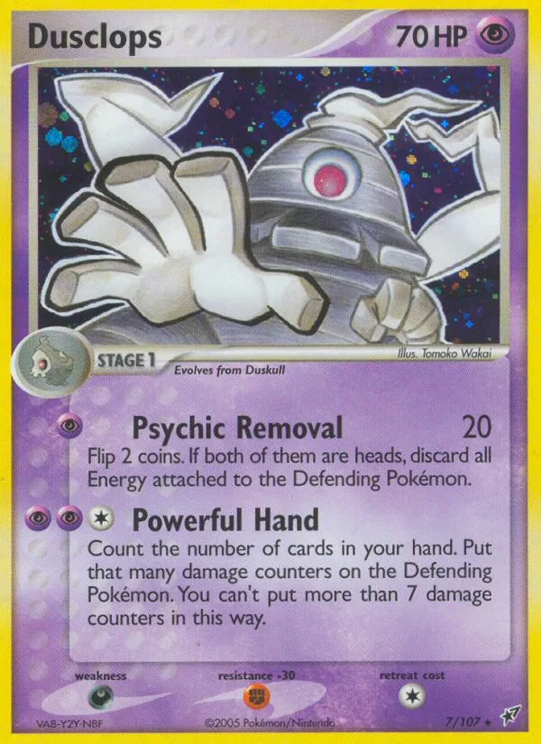 Dusclops #7 EX Deoxys Pokemon card