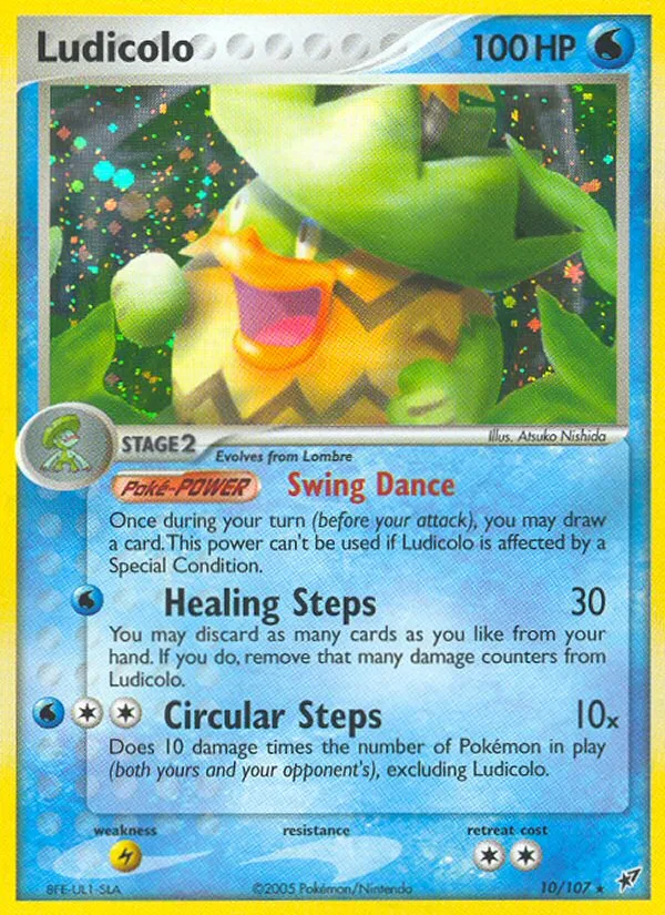 Ludicolo #10 EX Deoxys Pokemon card
