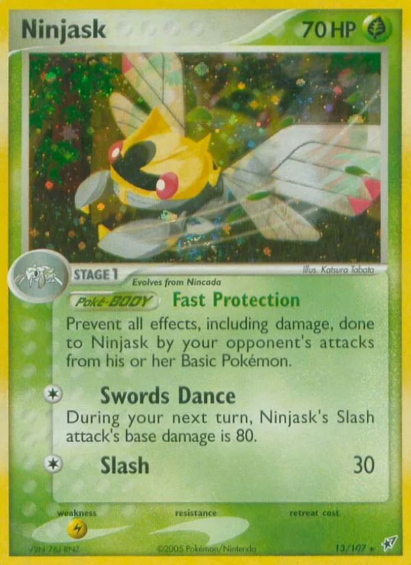 Ninjask #13 EX Deoxys Pokemon card