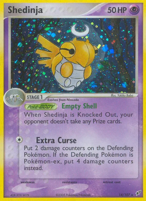 Shedinja #14 EX Deoxys Pokemon card