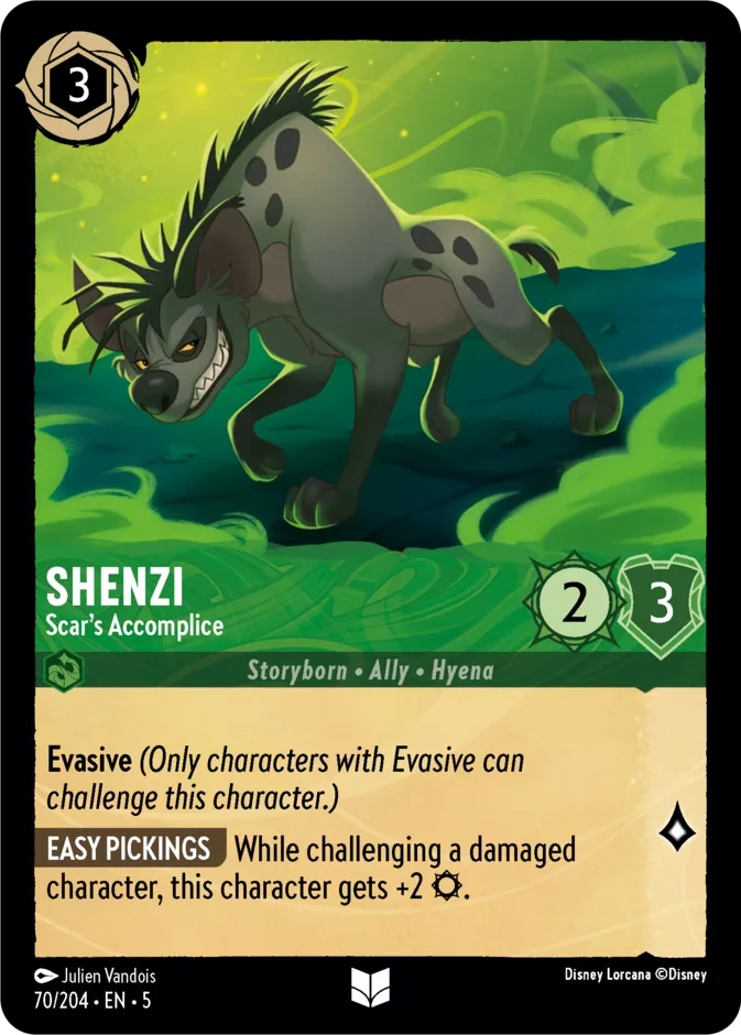 Shenzi #70 Shimmering Skies Disney Lorcana card