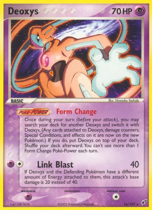 Deoxys #16 EX Deoxys Pokemon card