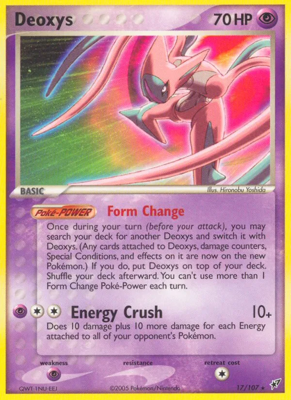 Deoxys #17 EX Deoxys Pokemon card