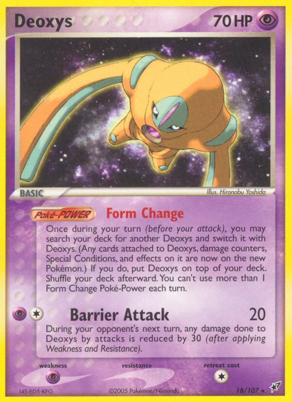 Deoxys #18 EX Deoxys Pokemon card