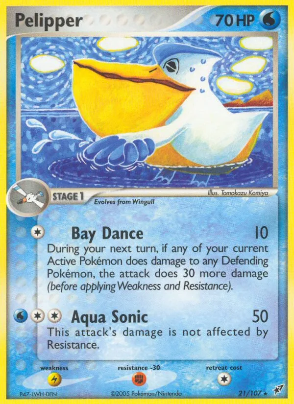 Pelipper #21 EX Deoxys Pokemon card