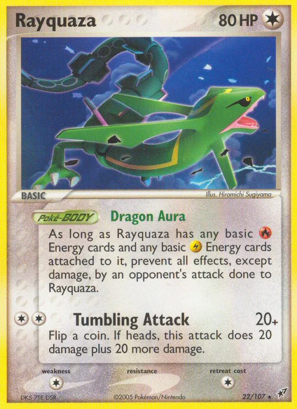 Rayquaza #22 EX Deoxys Pokemon card
