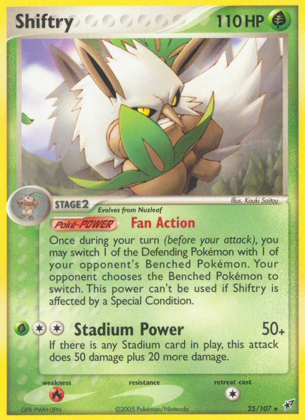 Shiftry #25 EX Deoxys Pokemon card