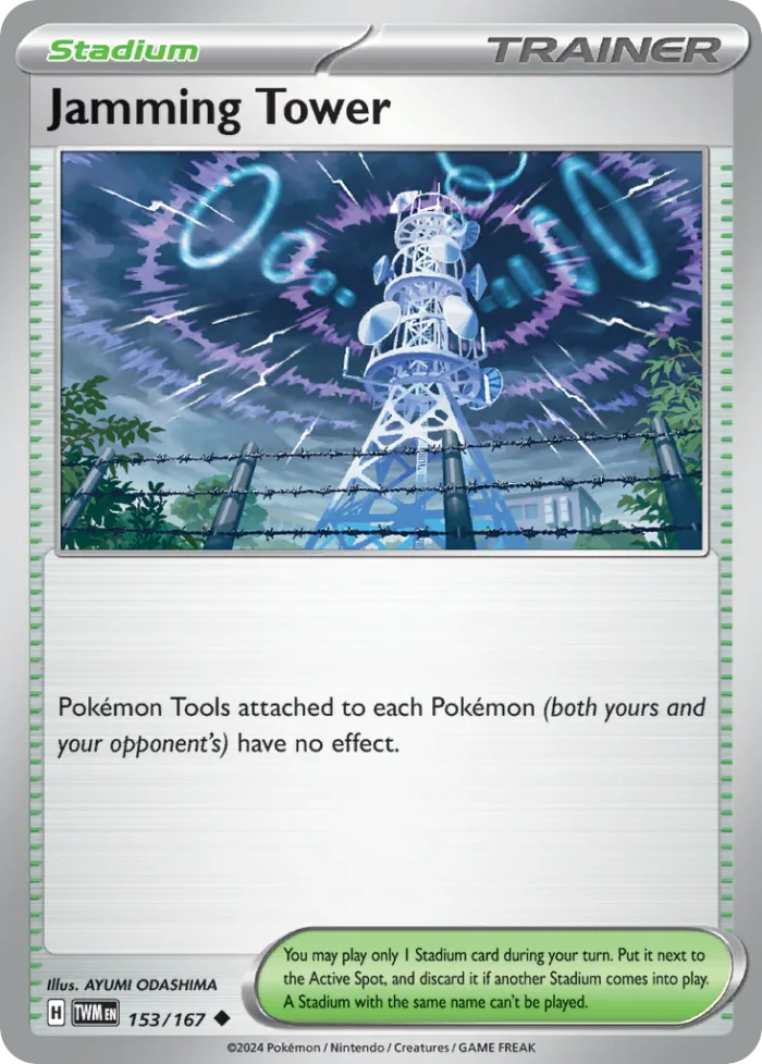 Jamming Tower #153 Twilight Masquerade Pokemon card