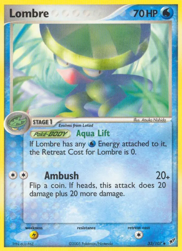Lombre #33 EX Deoxys Pokemon card