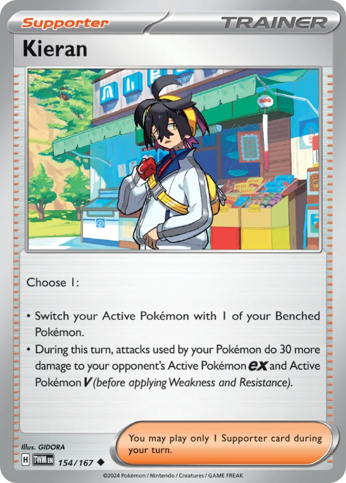 Kieran #154 Twilight Masquerade Pokemon card
