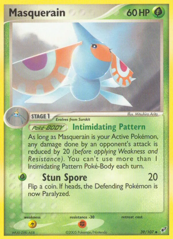 Masquerain #39 EX Deoxys Pokemon card